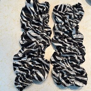 Zebra print leg warmers